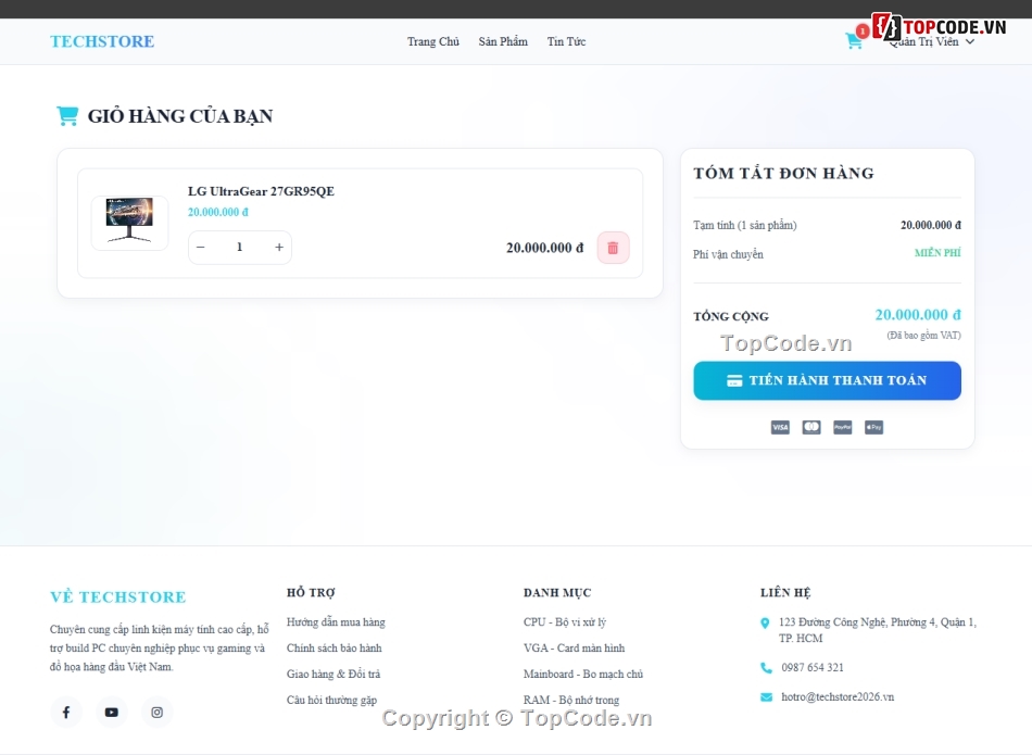 Web bán máy tính,Website bán linh kiện máy tính,Web bán linh kiện máy tính